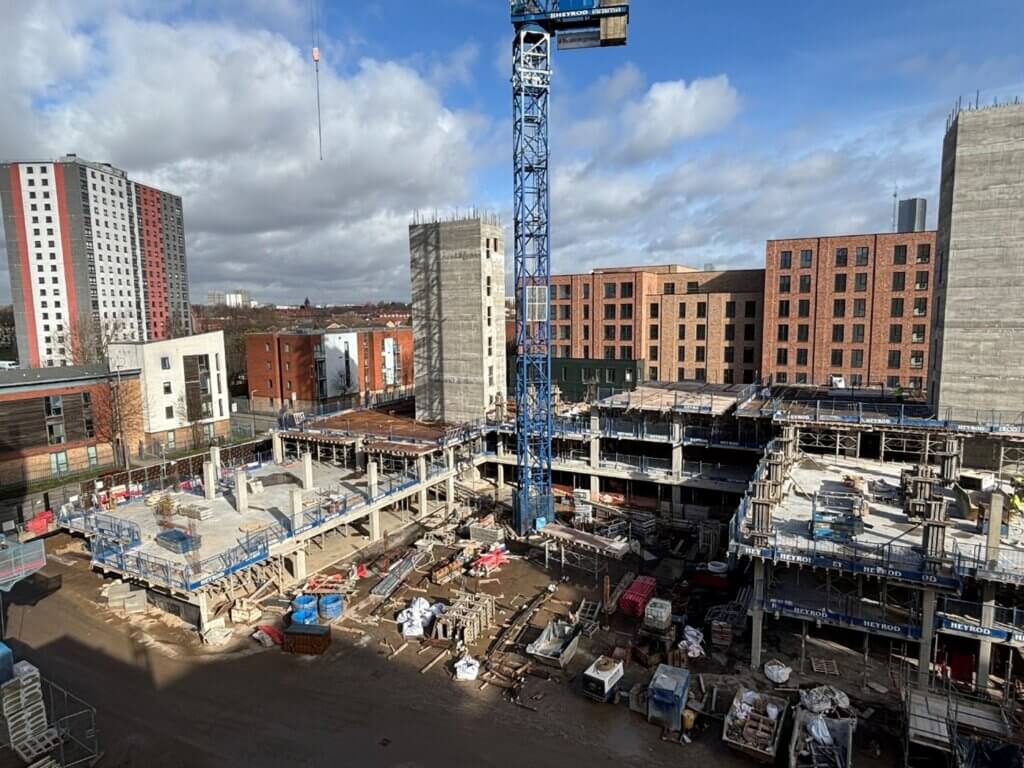 A photo of the Tranquillity Manchester development in Feb 2025