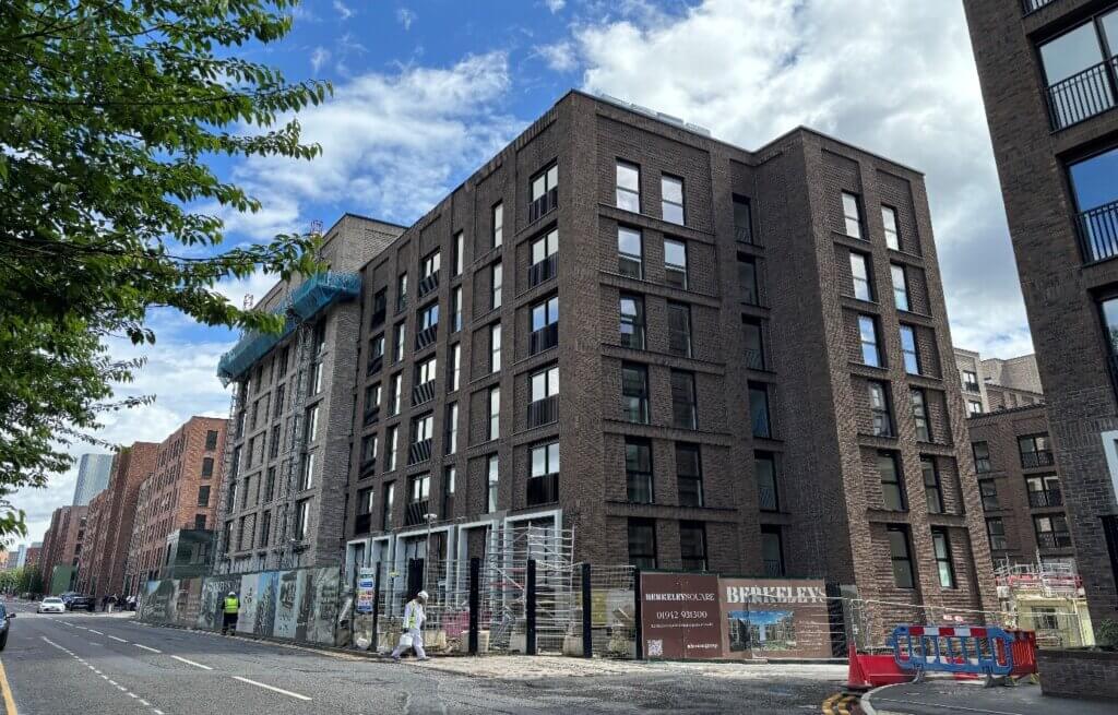 Ordsall Road Elevation build update at Berkeley Square, Salford